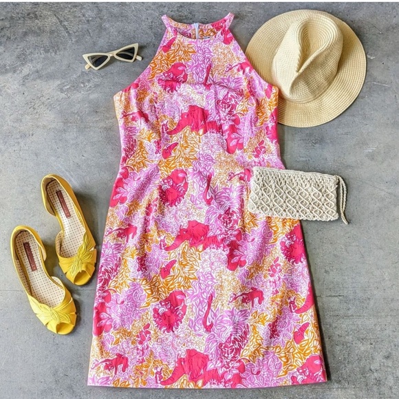 Lilly Pulitzer Dresses & Skirts - Vintage Lilly Pulitzer Poppy Pink Party Animals Dress size  10